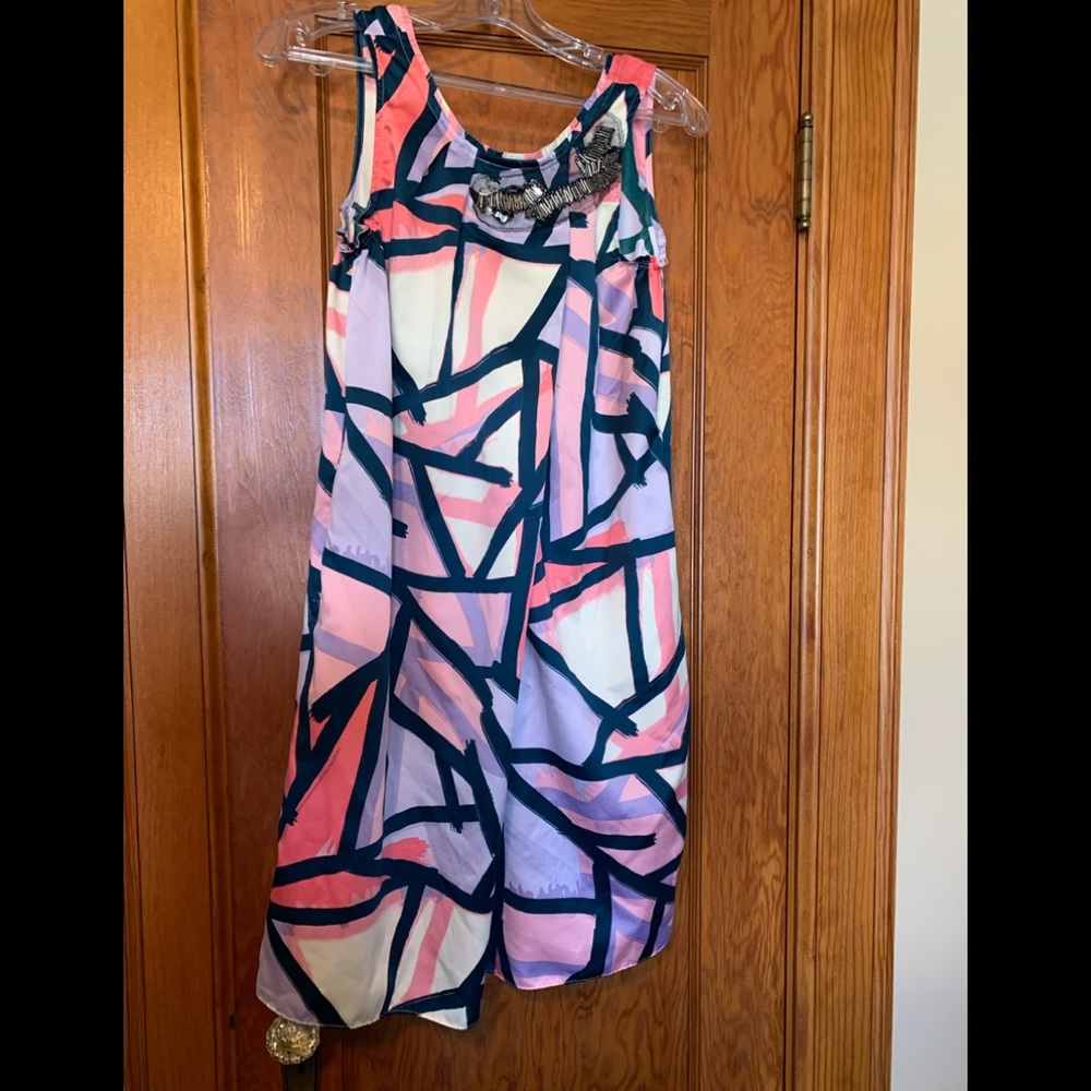 Simply Vera mosaic color block dress. Size XS